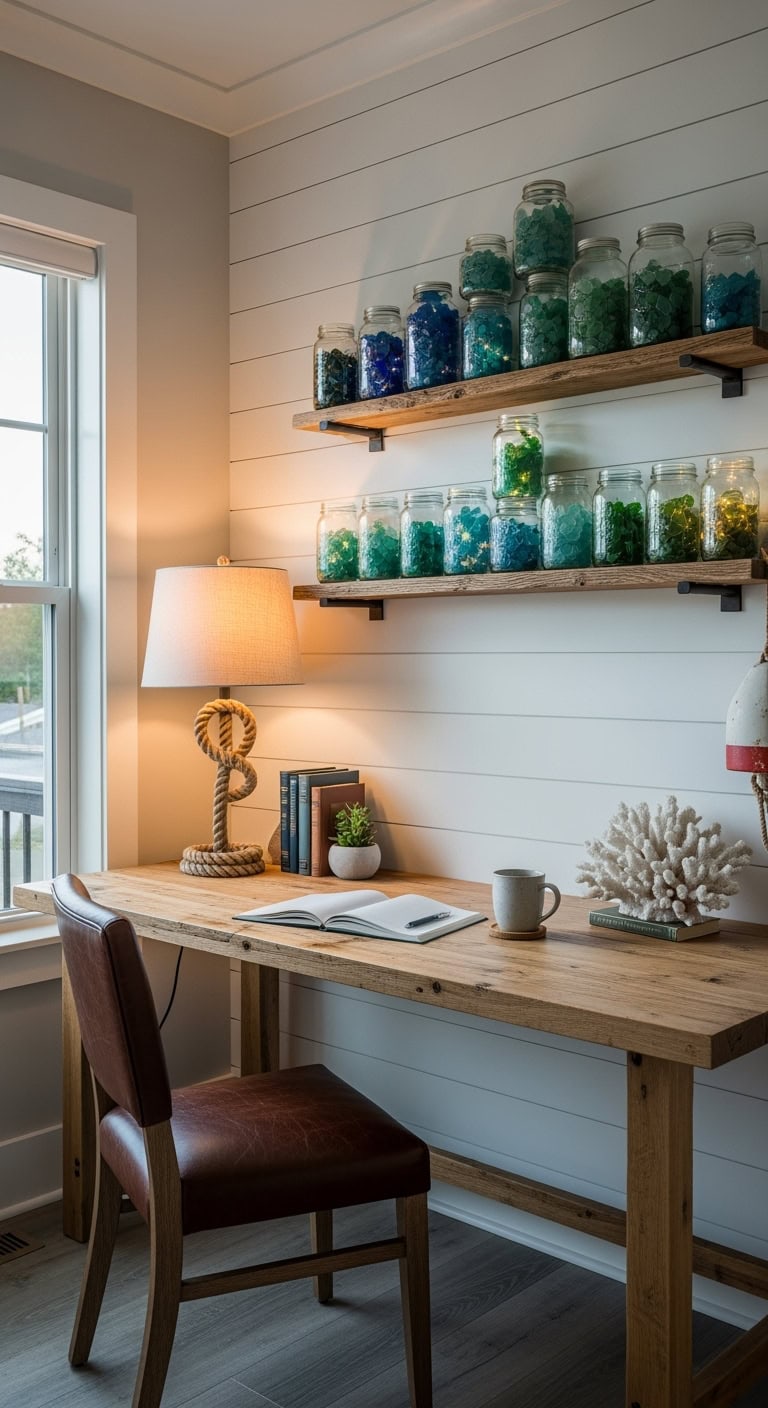 dreamy ombr seaside glass organization