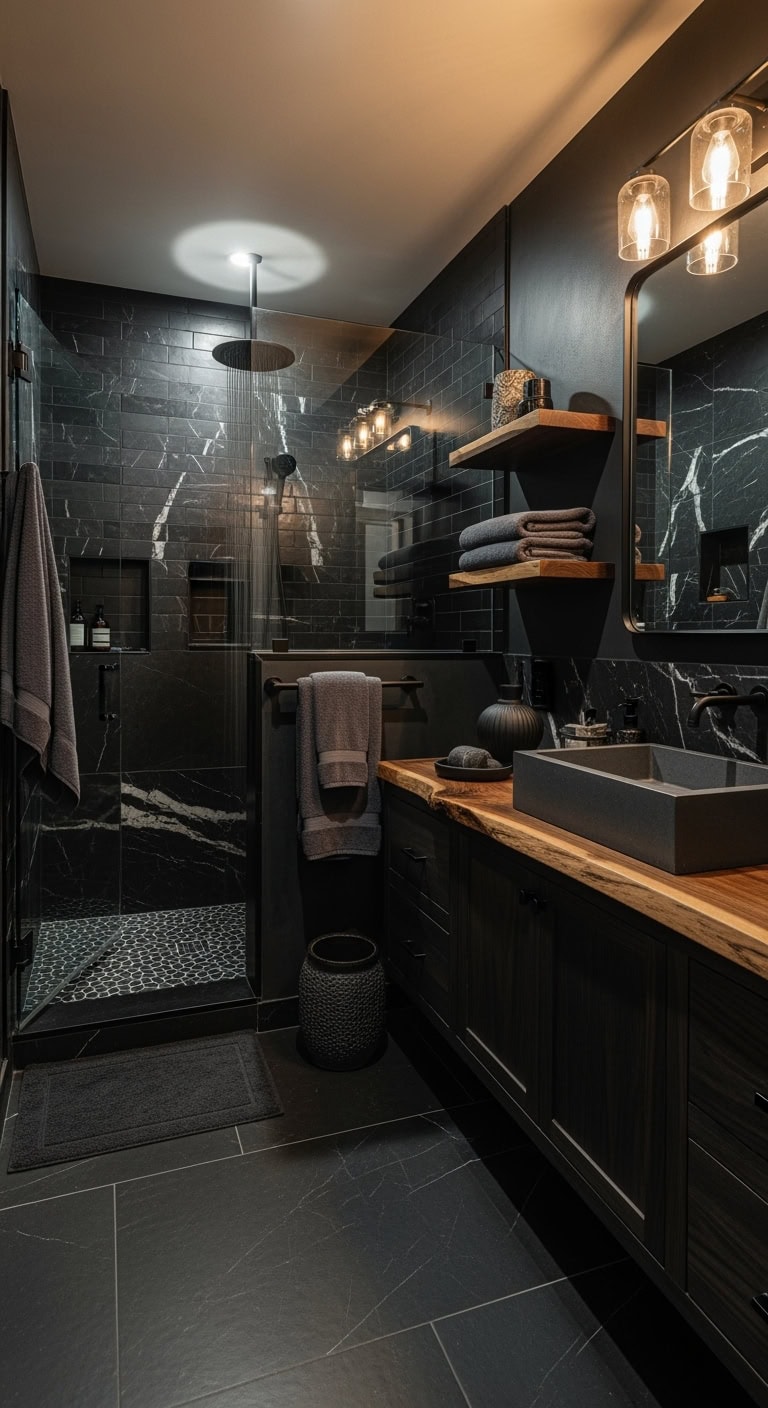 luxurious monochromatic spa sanctuary