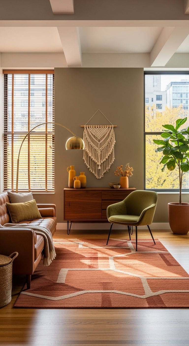 warm ochre rust olive