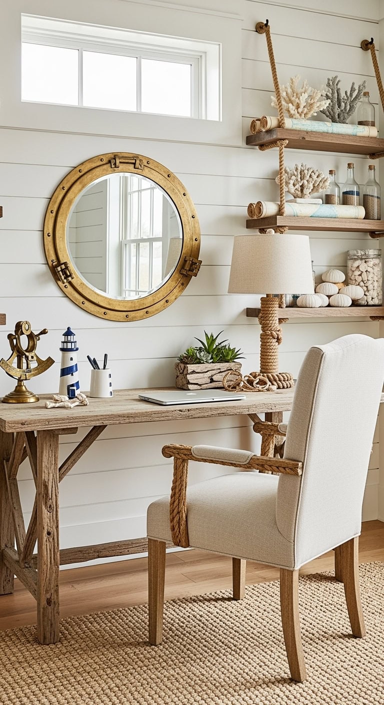 nautical brass cozy clutter free