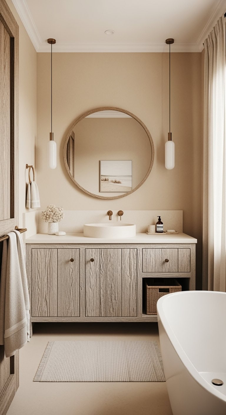 weathered wood coastal bathroom