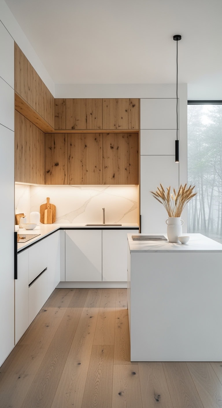 concealed kitchen storage behind panels