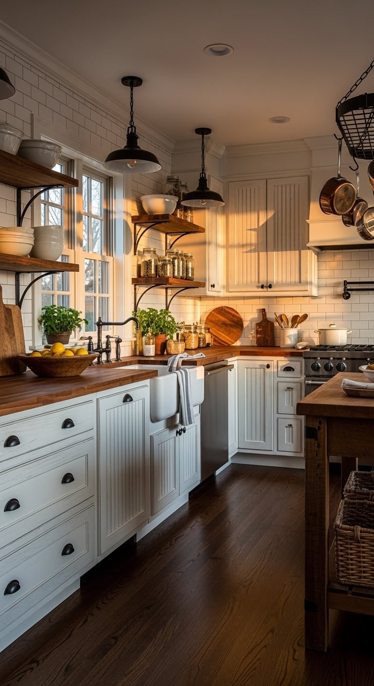 rustic white kitchen charm