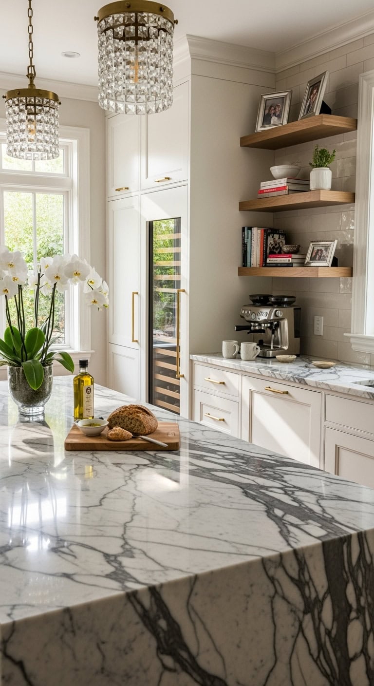 lavish stone kitchen centerpiece of luxury