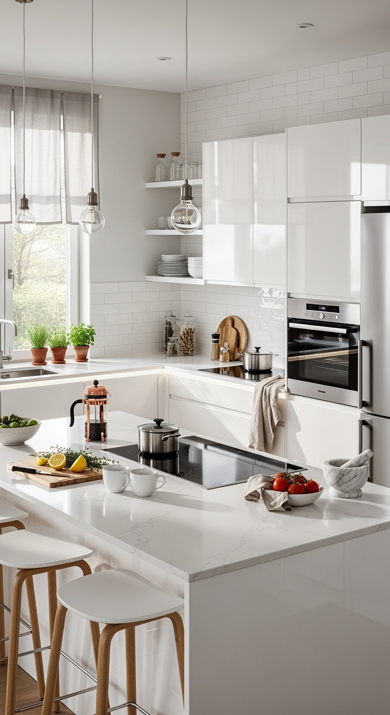 sleek sophisticated european kitchen cabinets