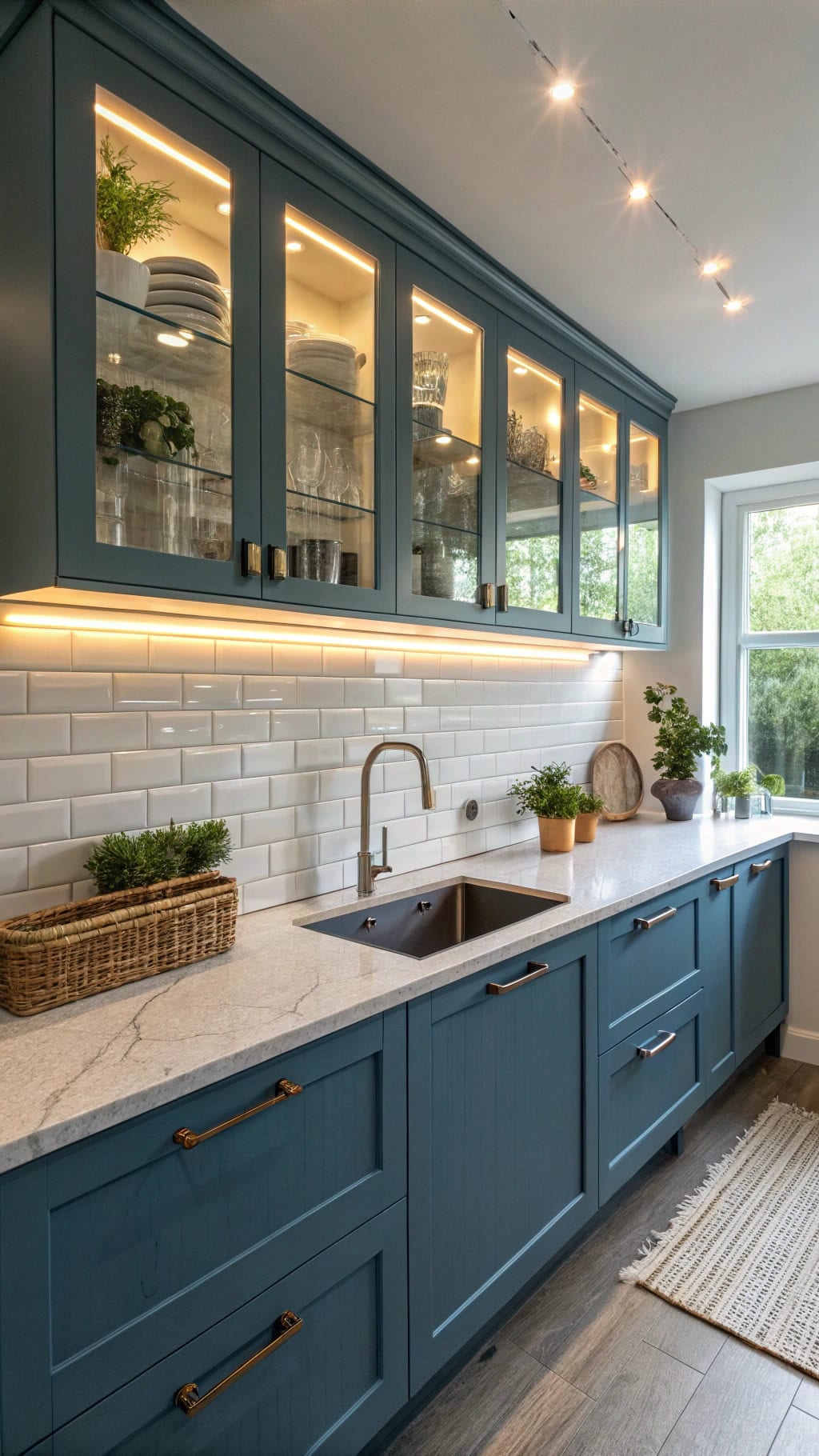 illuminated kitchen design features