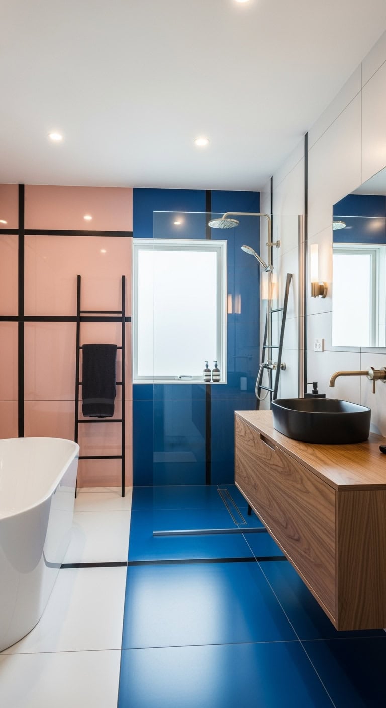 modern geometric color blocking