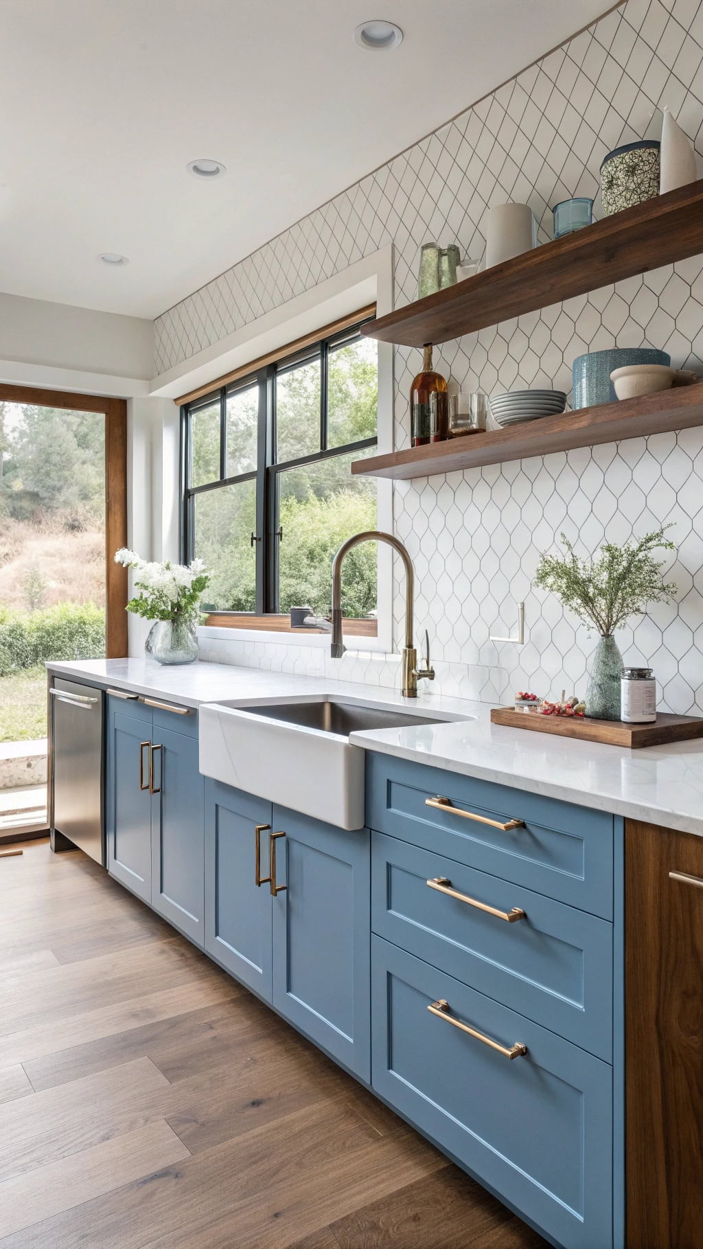 mid century modern kitchen design