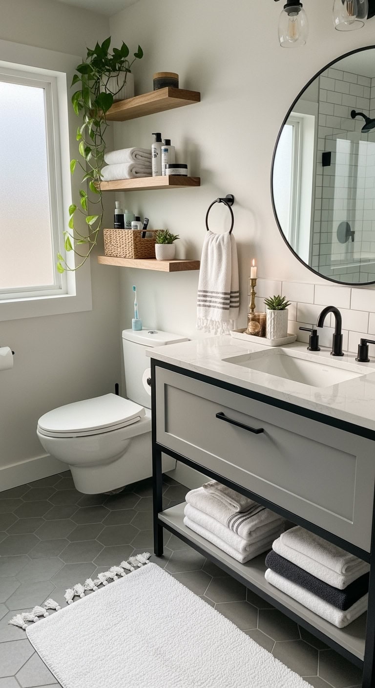 industrial chic bathroom design