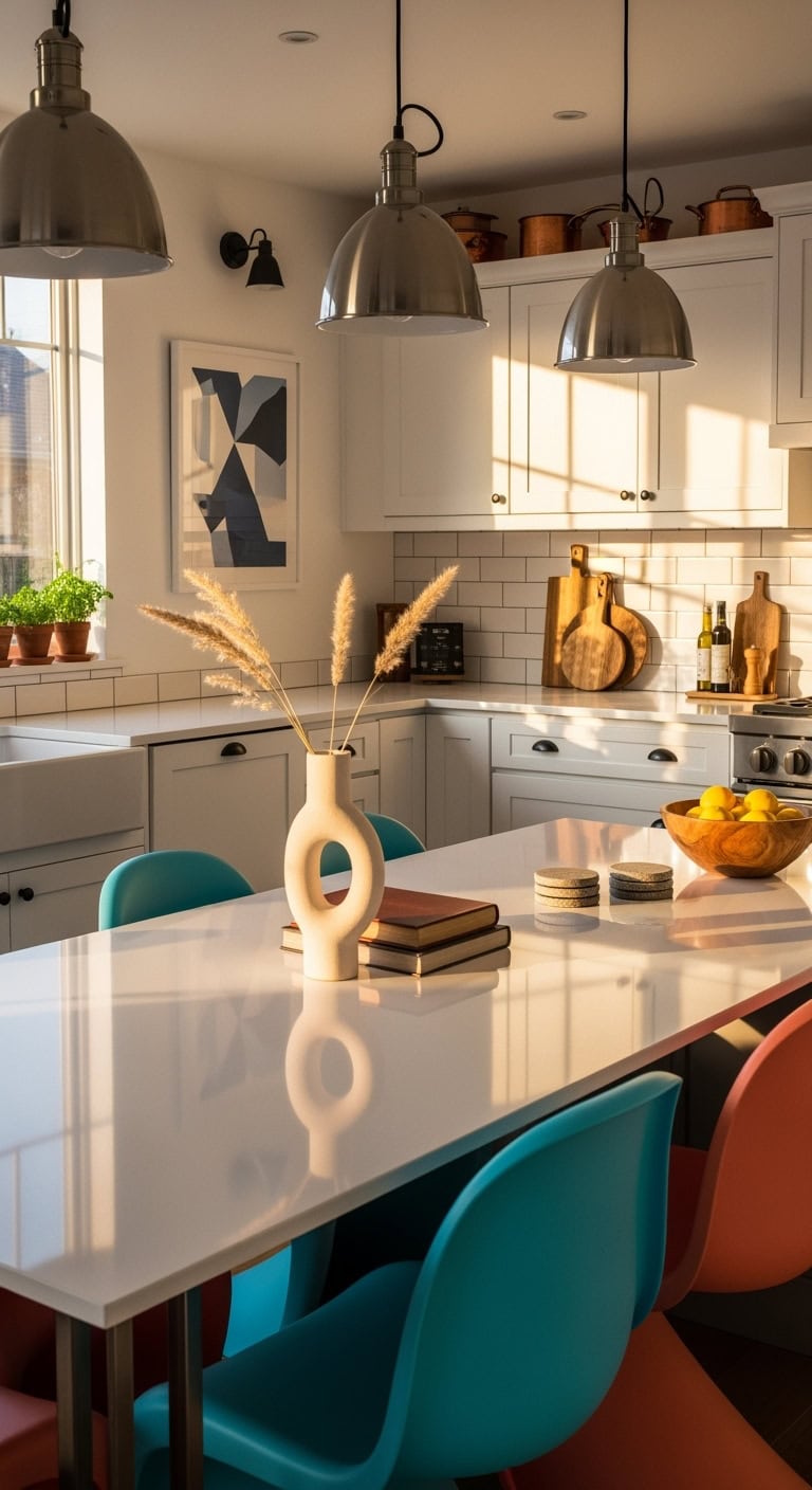 contemporary white kitchen elegance
