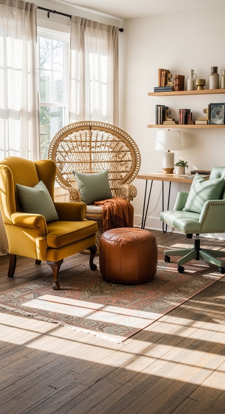 eclectic whimsical thrifted mismatched