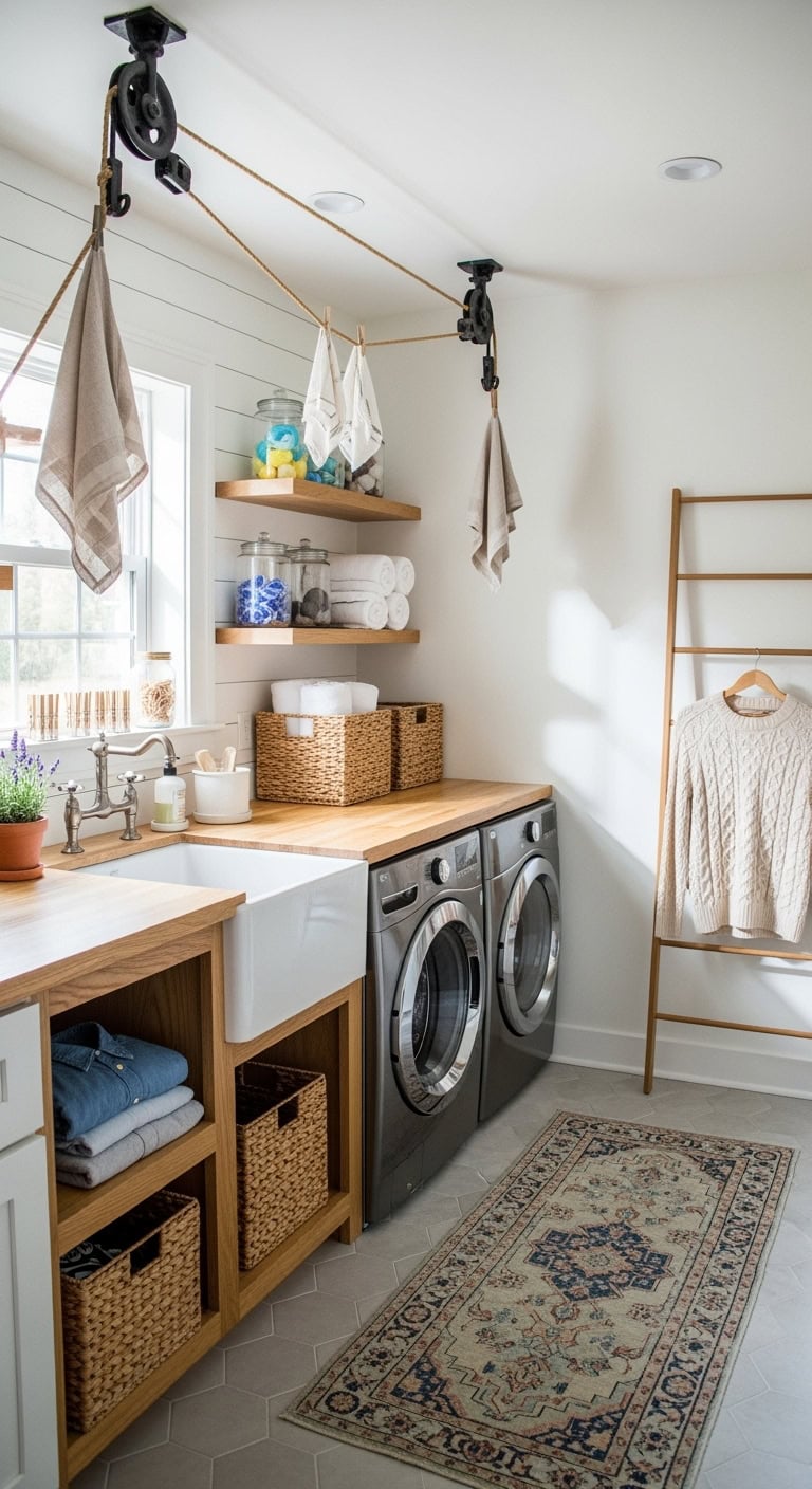 vintage rustic functional laundry systems