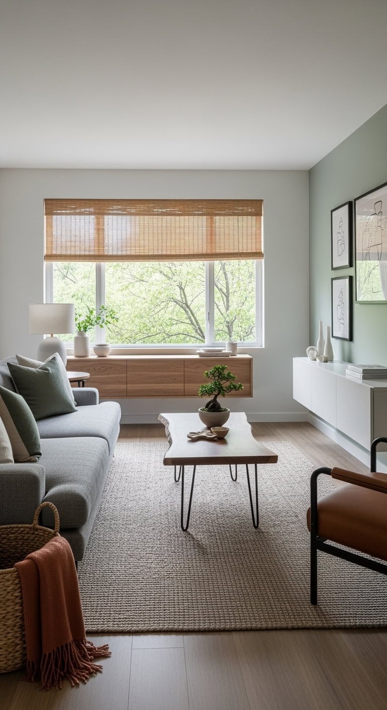 low profile warm wood minimalism