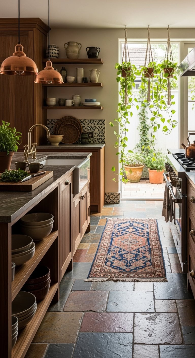 relaxed collected earthy bohemian