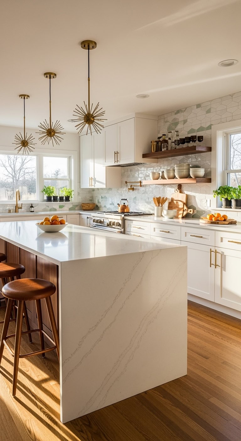 sleek cozy modern kitchen