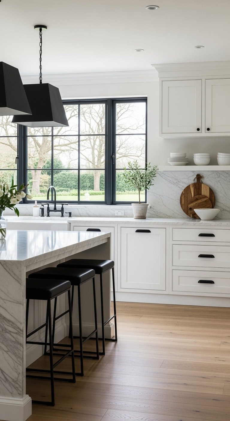 luxurious black kitchen accents