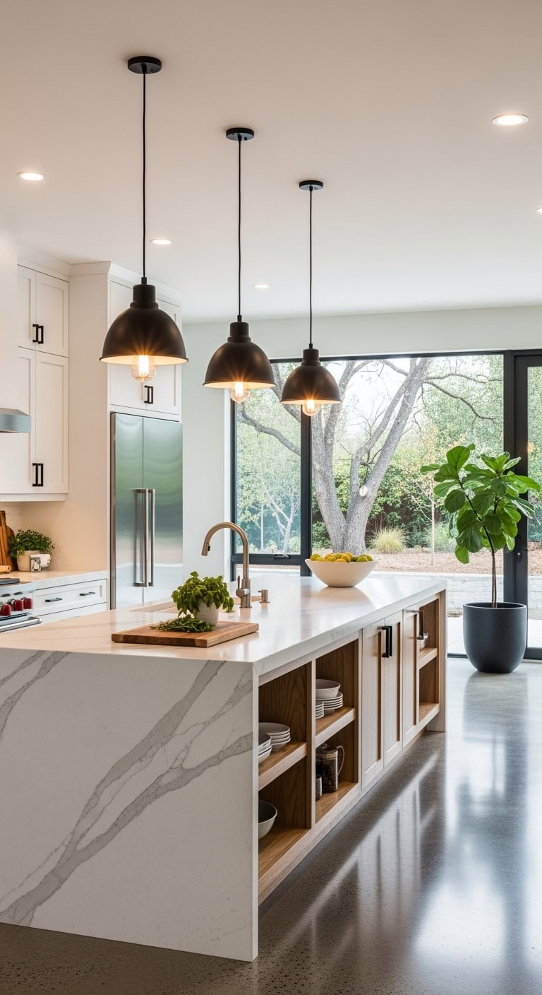 intentional rhythmic moody illuminating pendant arrangement