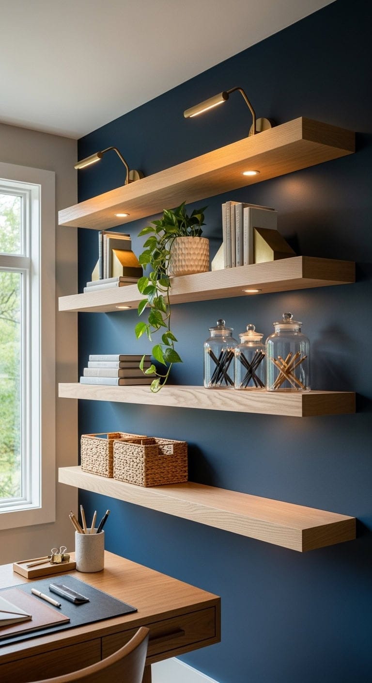 wall mounted curated storage display