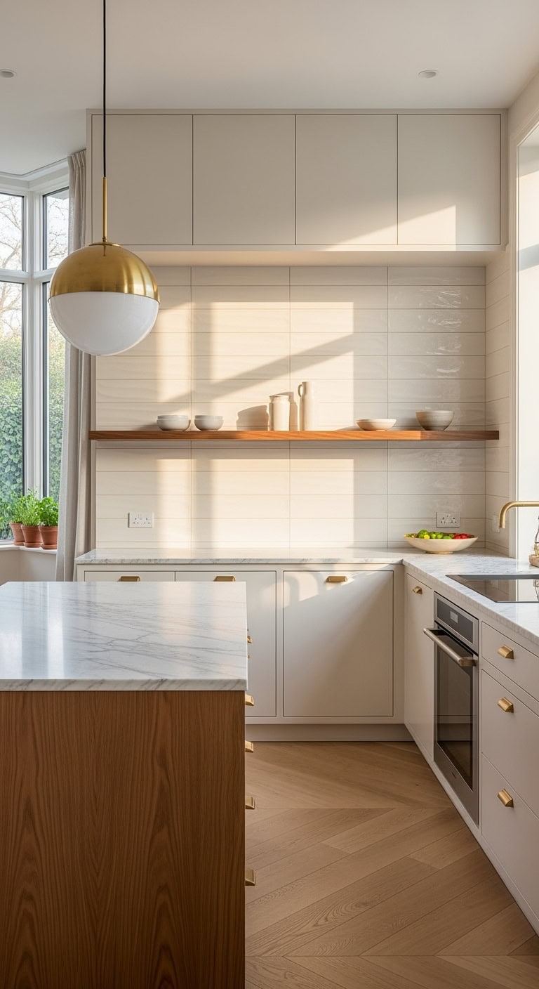 minimalist cream kitchen design