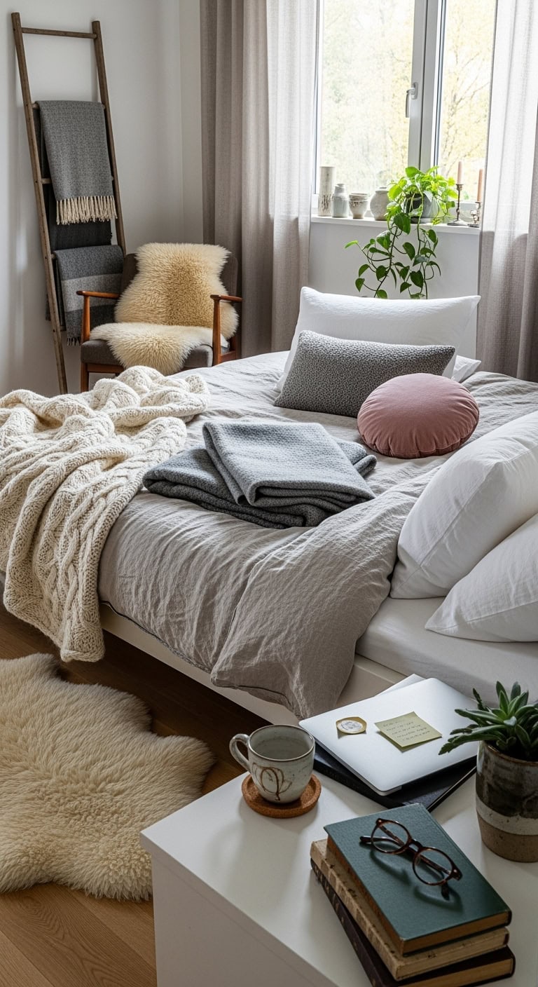 cozy layered textured scandinavian