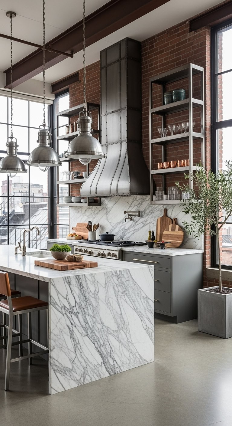 refined industrial marble steel harmony