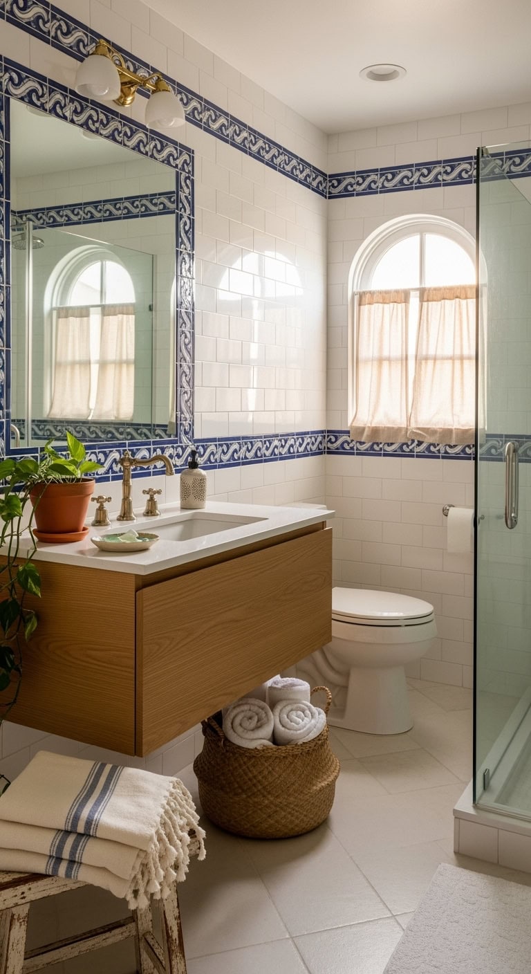 coastal mediterranean inspired bathroom decor