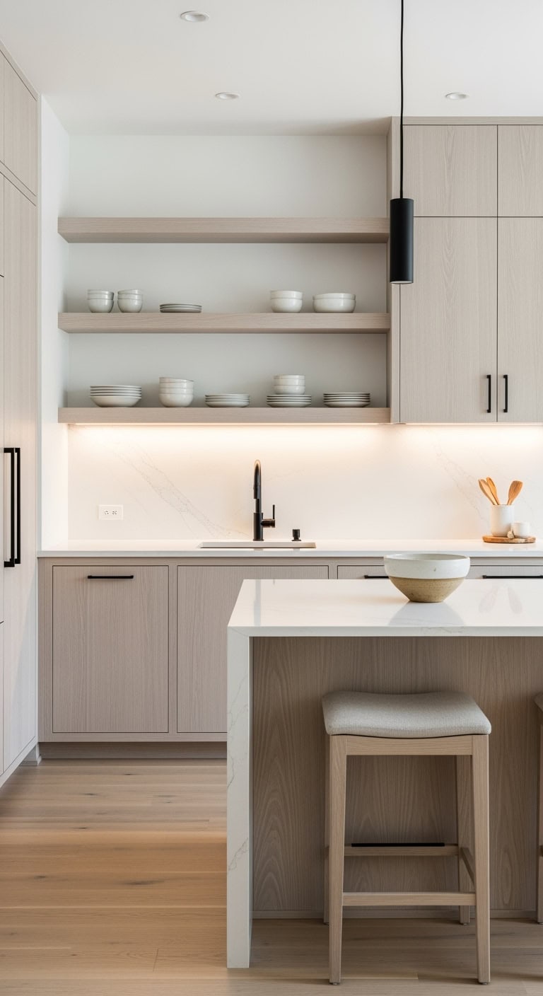 zen inspired minimalist kitchen design