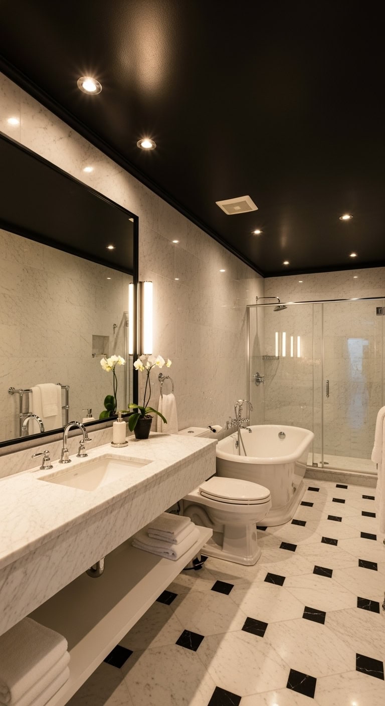 luxurious monochrome bathroom sanctuary