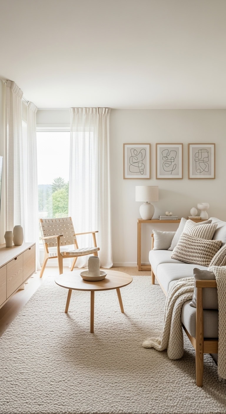 scandinavian cream wool minimalism