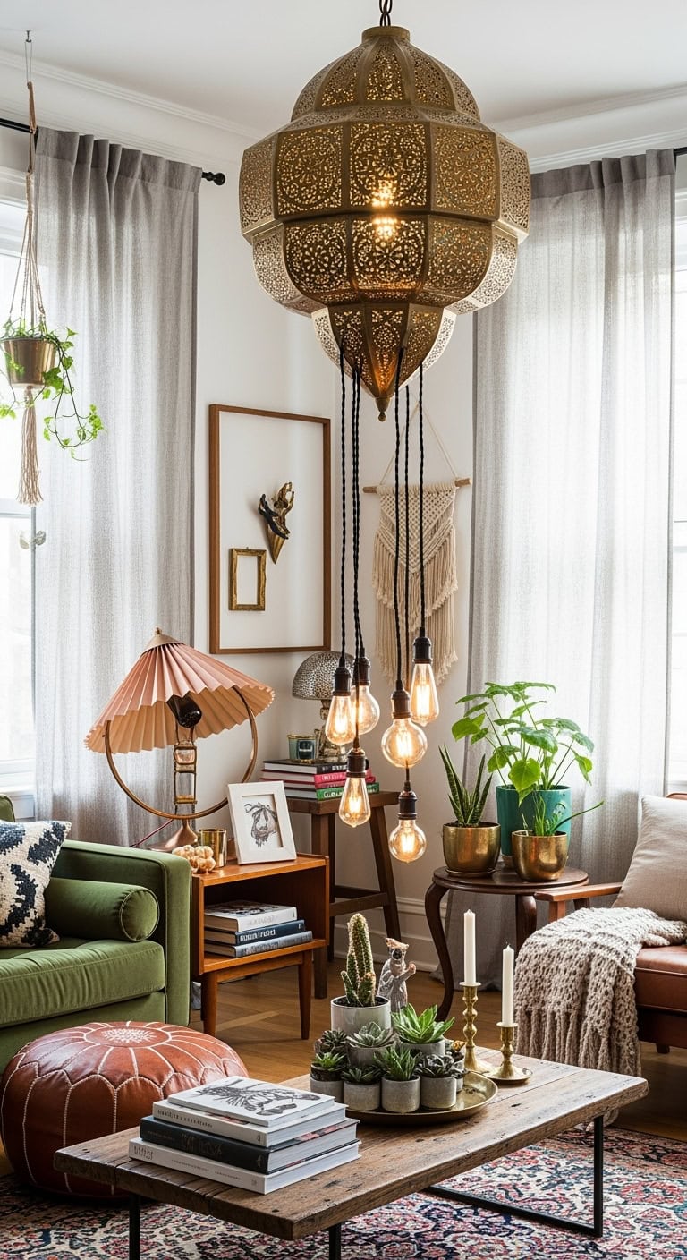 eclectic dramatic personality driven lighting fixtures