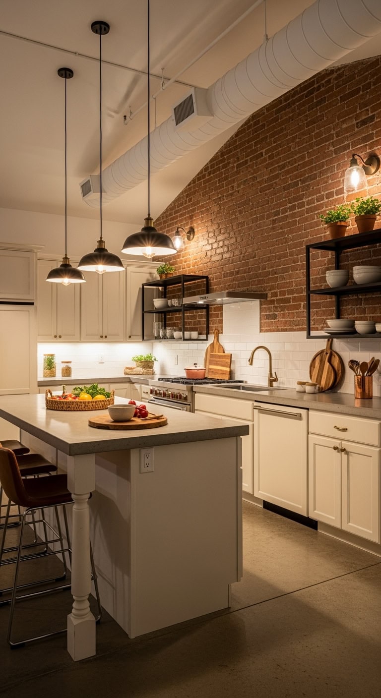 warm white urban kitchen