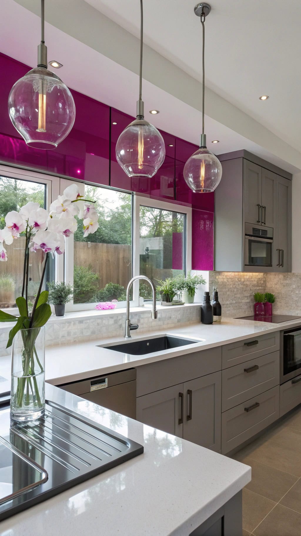 bold fuchsia glass elegance
