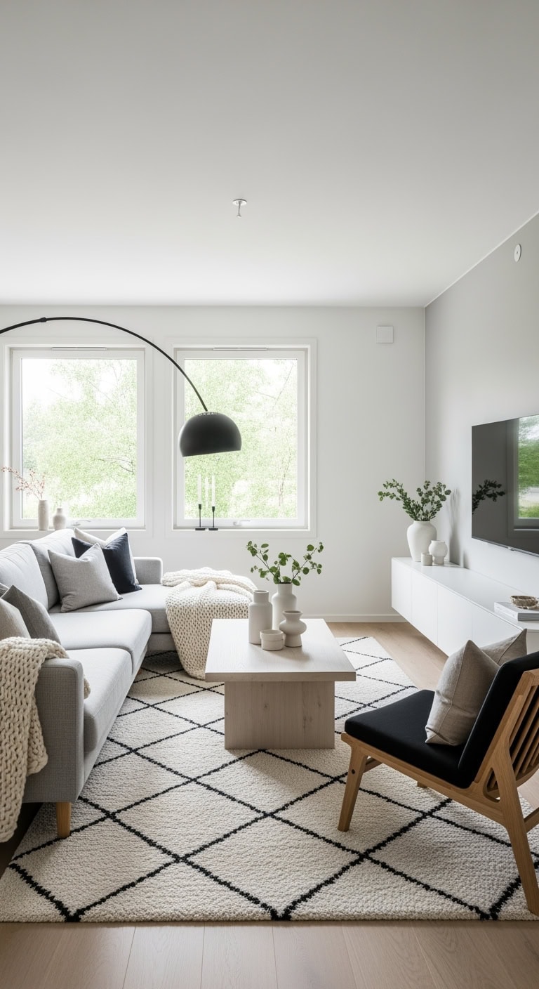 scandinavian black and white minimalist