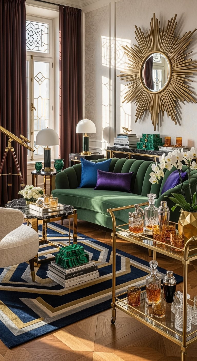 glamorous art deco lounge sophistication