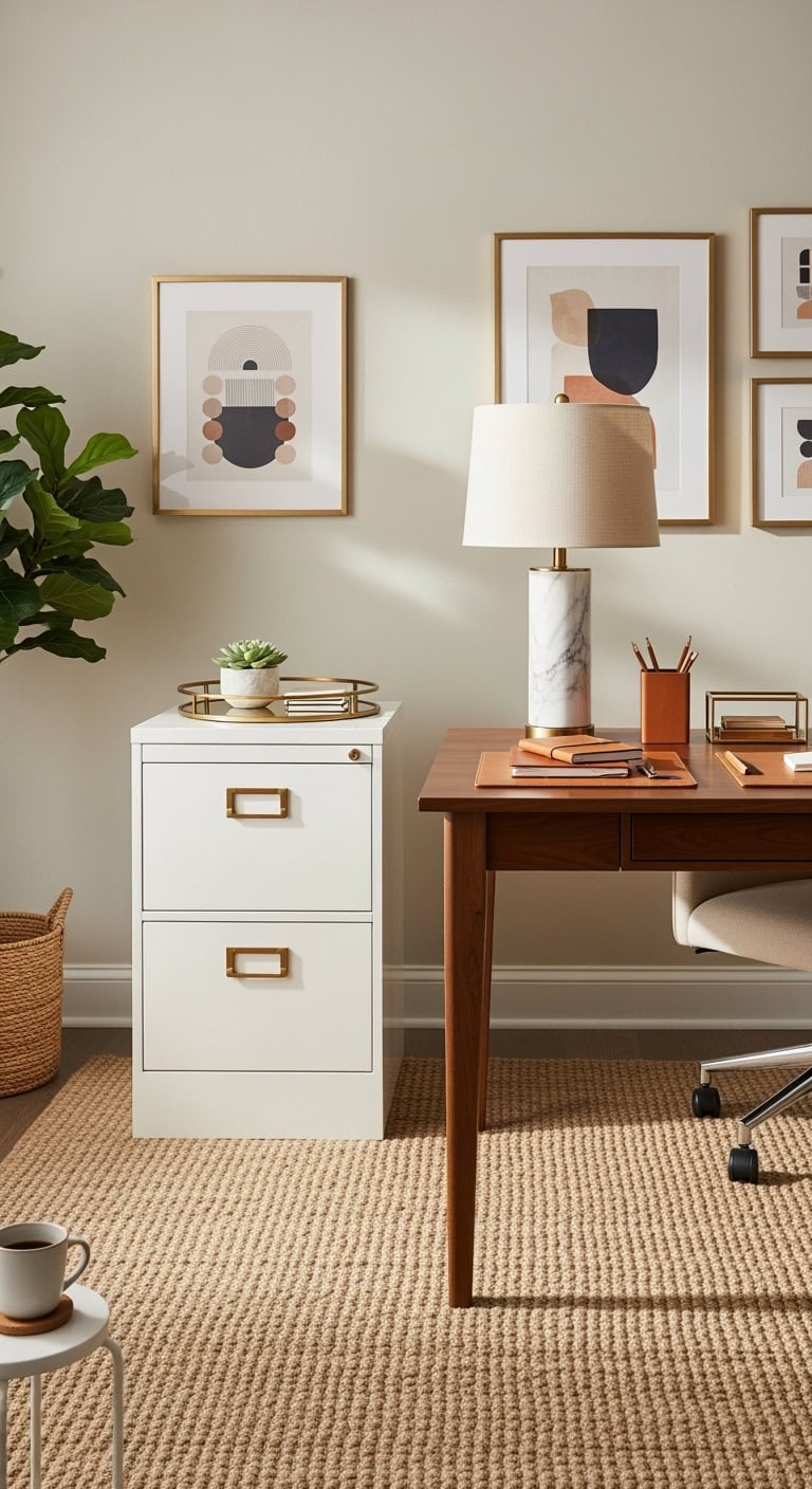 sophisticated warm purposeful filing storage solution