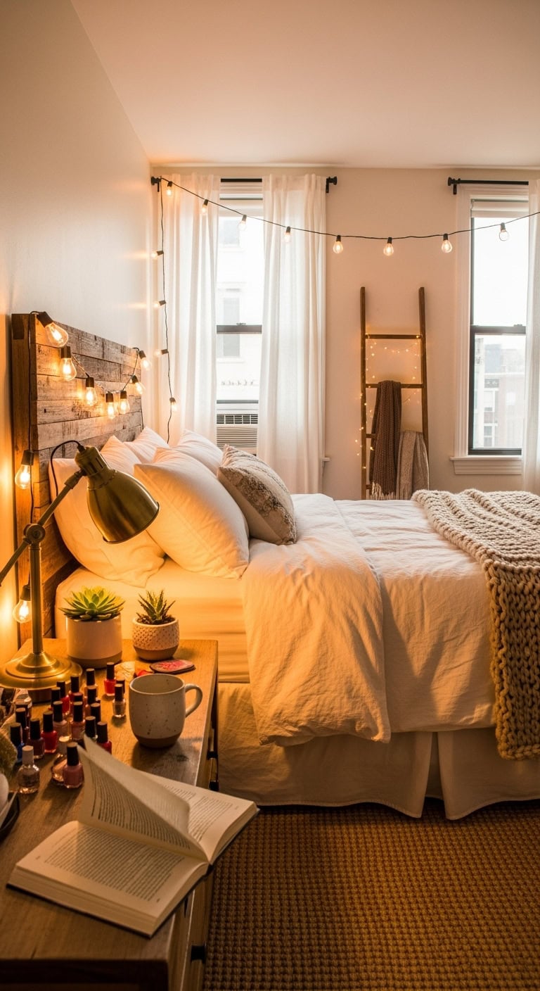 warm ambient atmospheric string lighting