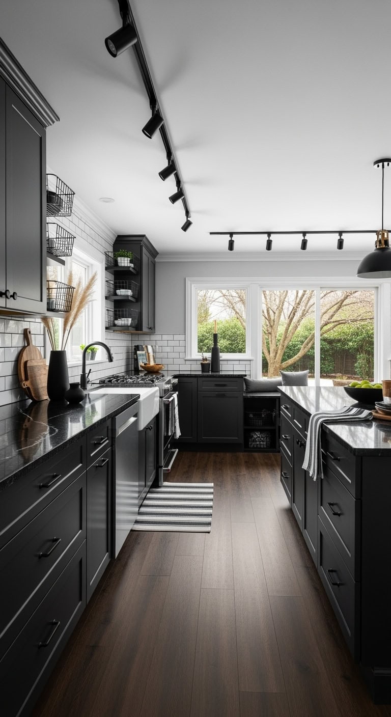 matte black kitchen makeover