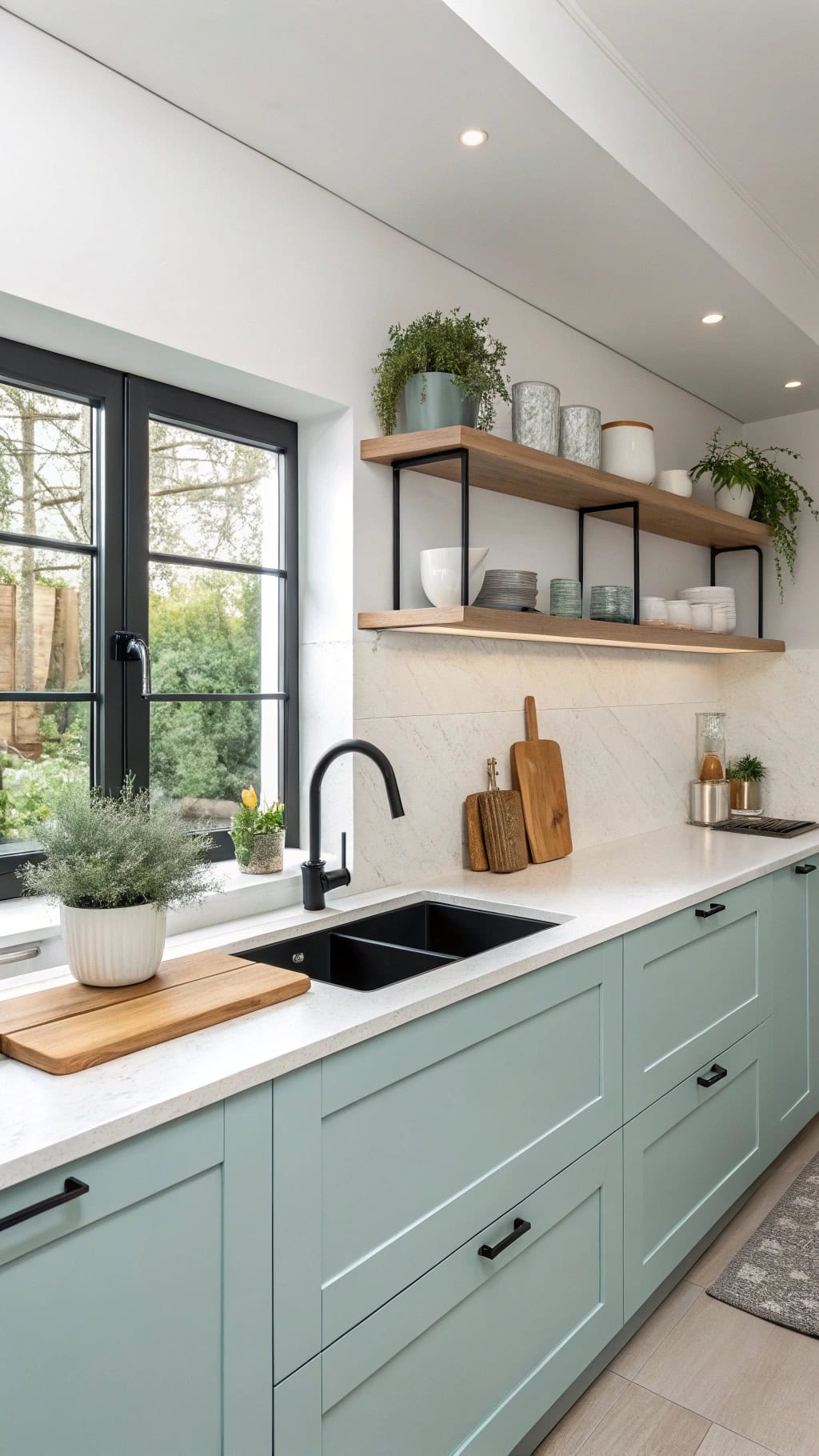 dreamy duck egg cabinets