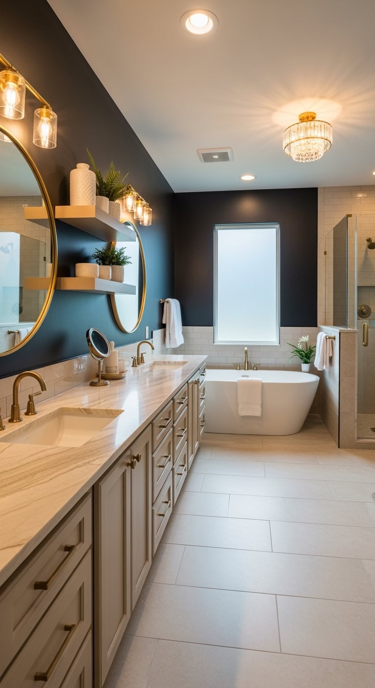 sophisticated black accent wall features