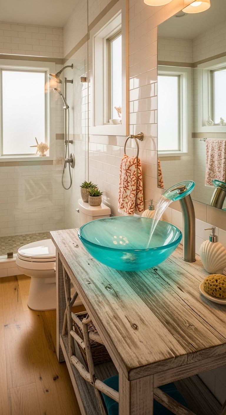 caribbean coastal blue glass