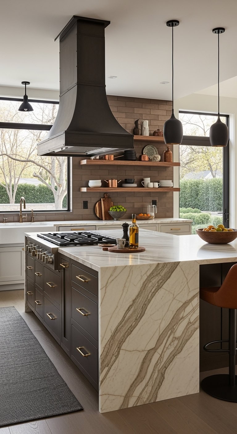 defined grounded functional transitional cooking zone