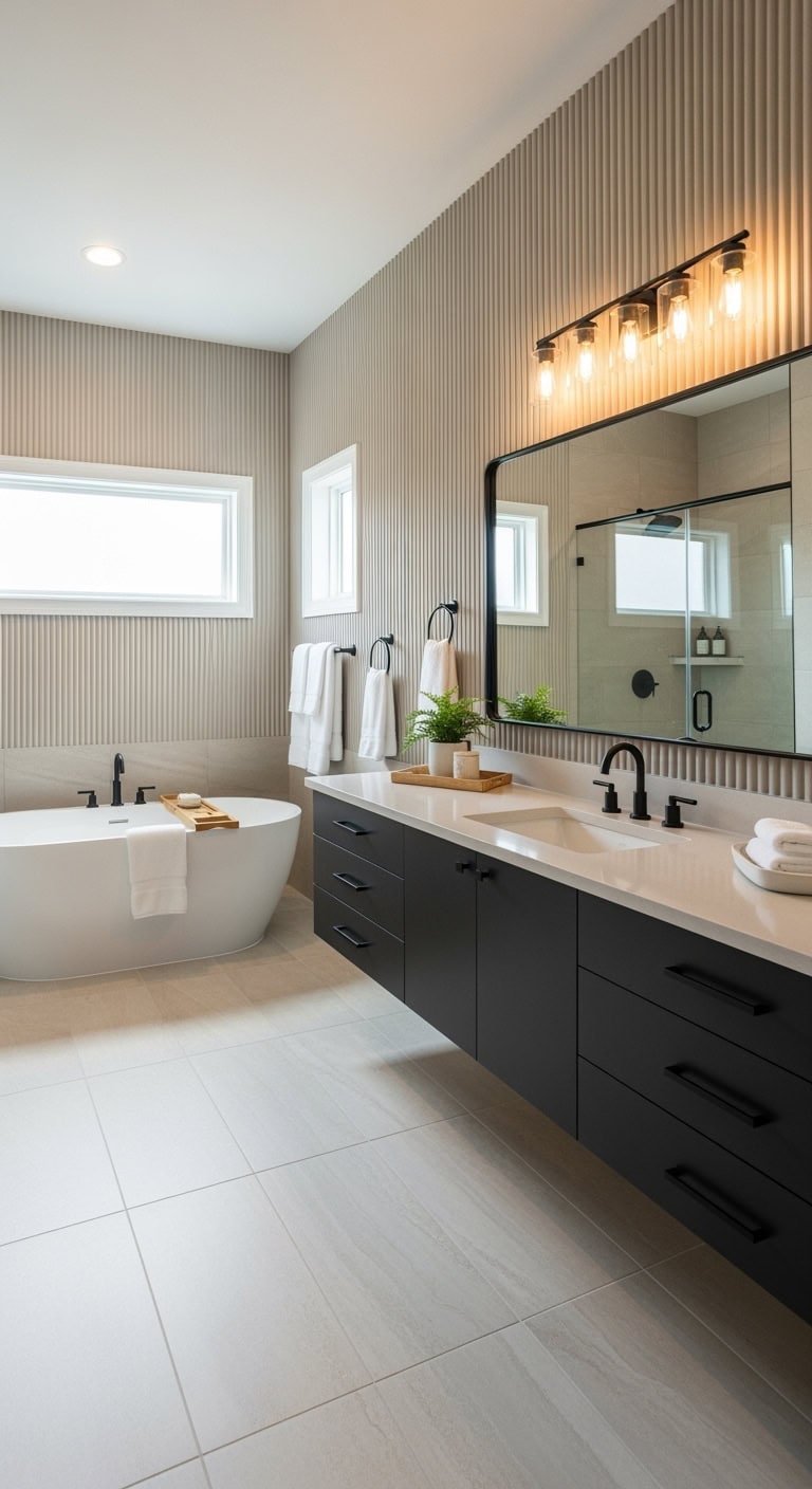 textured spa like bathroom paneling solutions